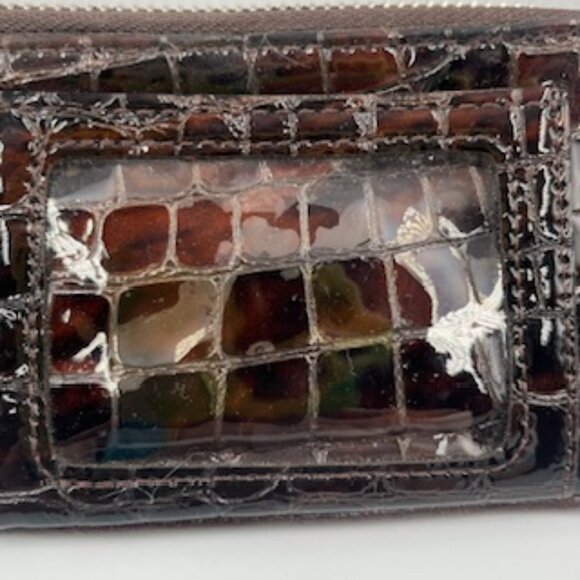 Brighton Bellissimo Heart Croc Brown Small Wallet - Picture 4 of 9